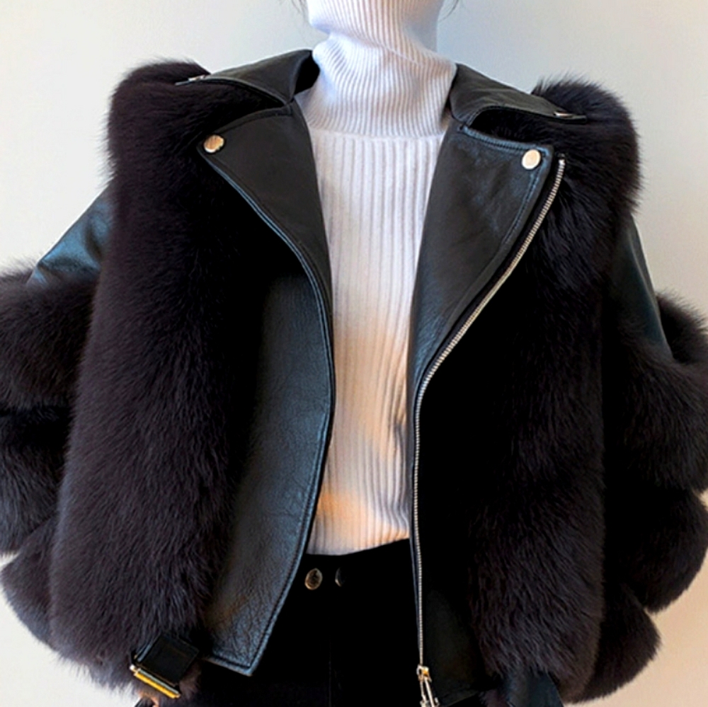 FOX FUR LEATHER JACKETS